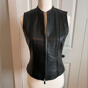SIENA STUDIO Leather Vest Womens Black